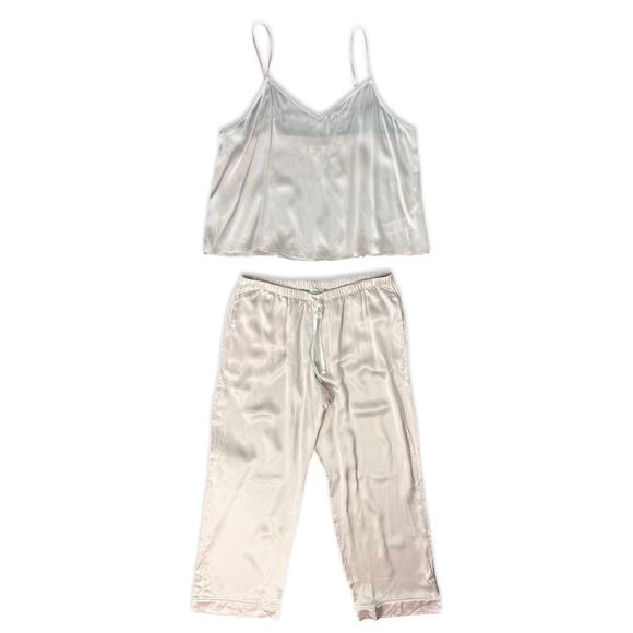 BedHead Other - BedHead Baby Pink 100% Silk Matching PJ Luxury Pajama Set Tank Pants size L